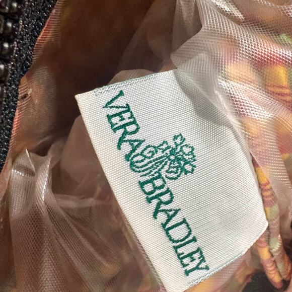 VTG Vera Bradley Chocolat Floral Cosmetic Case Wipeable Interior USA Made NEW - Picture 9 of 10